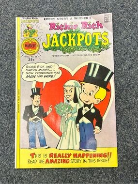 Richie Rich Jackpots Comic Book #20- Bright Yellow & Red Cover